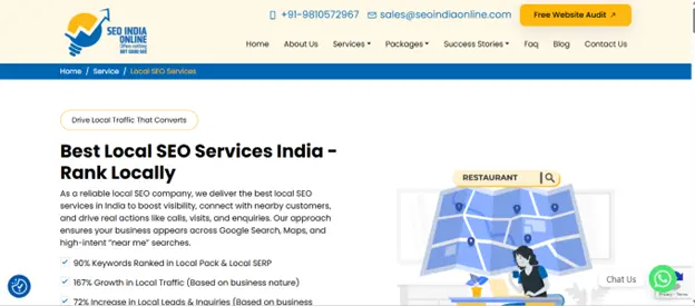 SEO page of SEO India Online
